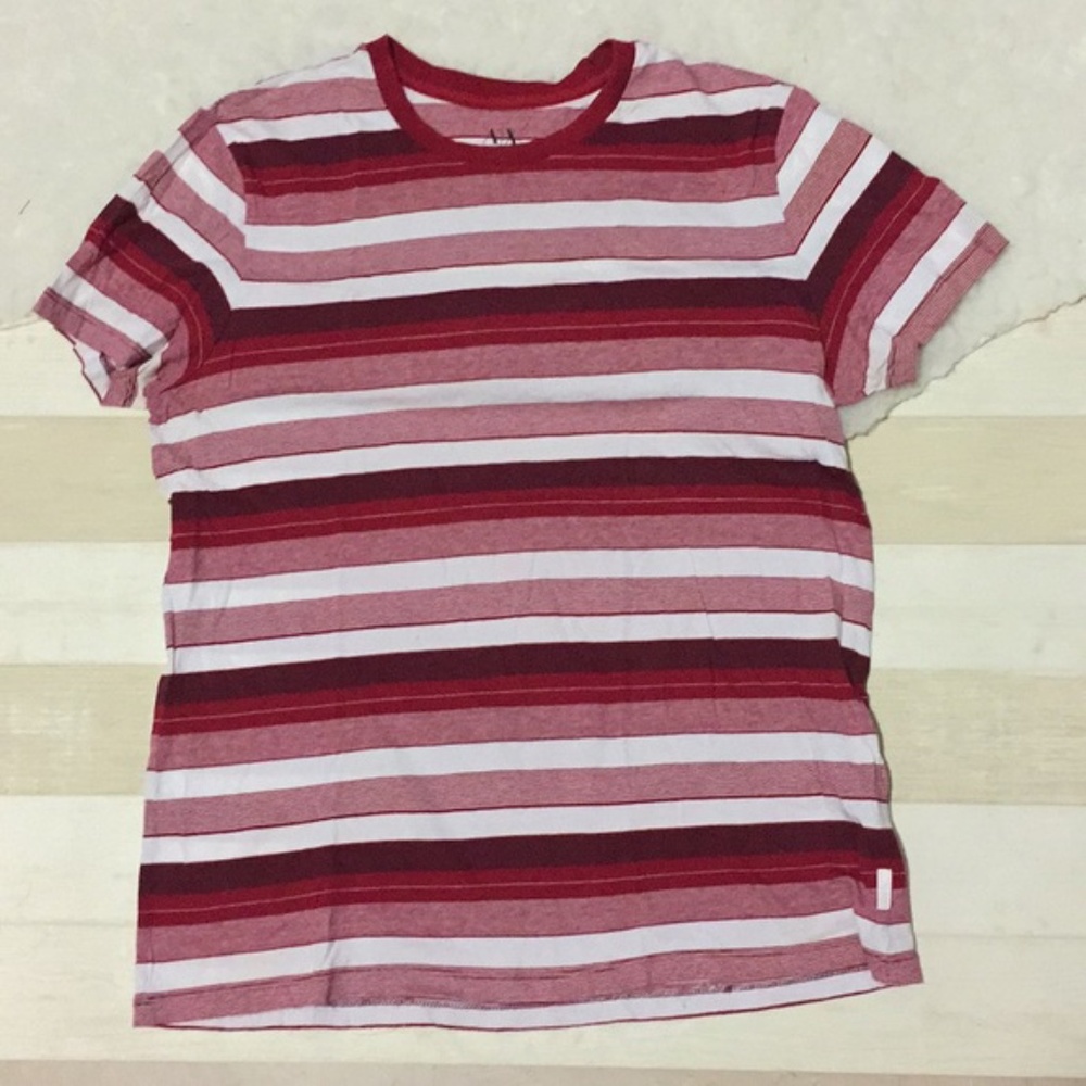 Armani stripped red white tee t-shirt